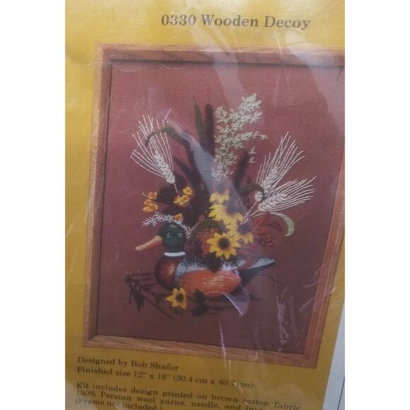 The Creative Circle Crewel Kit Wooden Decoy Mallard Duck by Bob Shafor 0330 - Picture 2 of 5